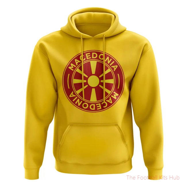 Men Macedonia Football Badge Hoodie (Yellow)