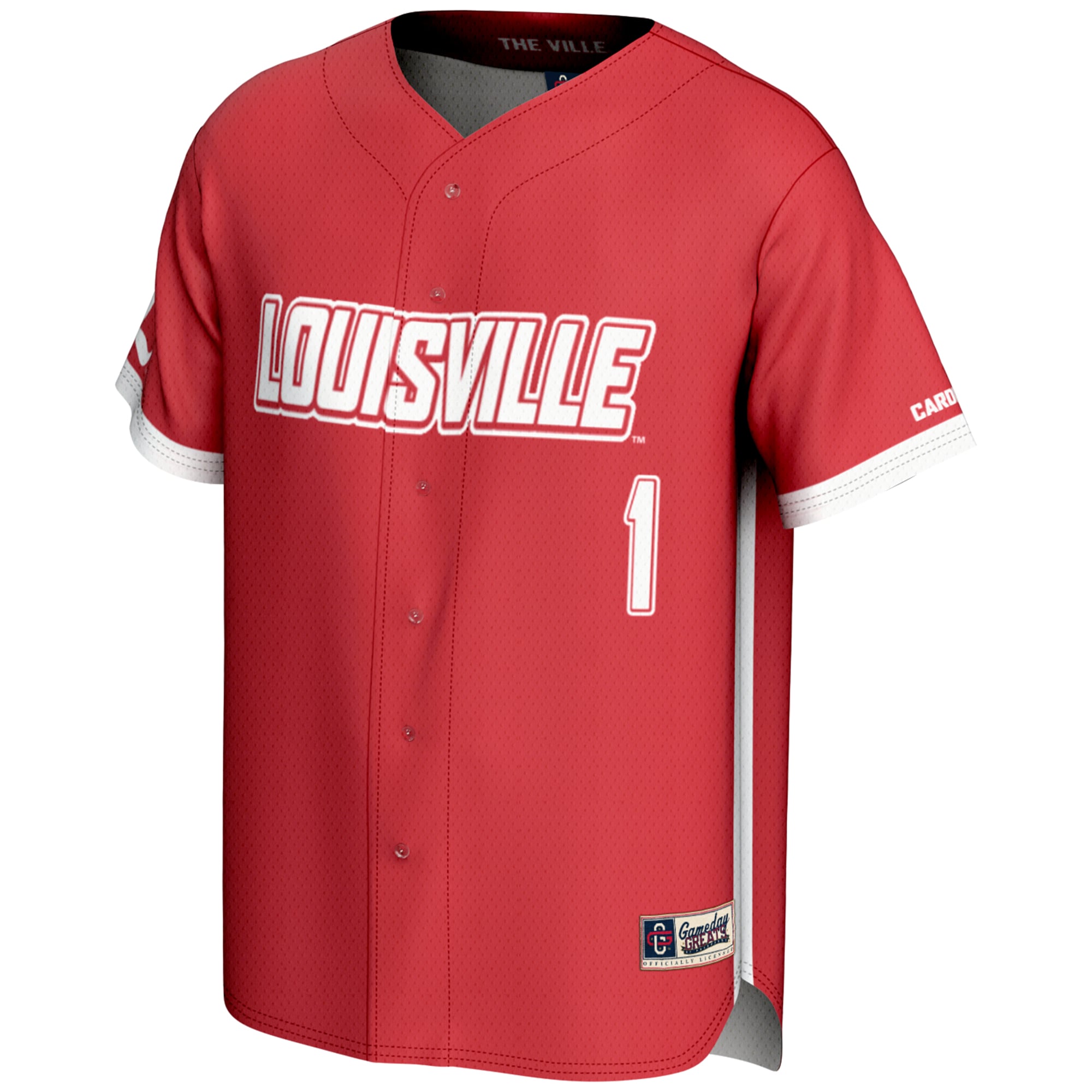 [NJP] Louisville Cardinals GameDay Greats Lightweight Baseball Fashion Jersey - Red