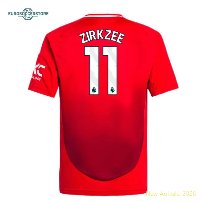 Premium Man Utd Kids Zirkzee Jersey 2024-2025 Stretchy Aeroready