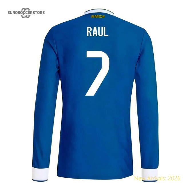 2025-2026 Real Madrid Authentic Long Sleeve Change Jersey (raul 7)