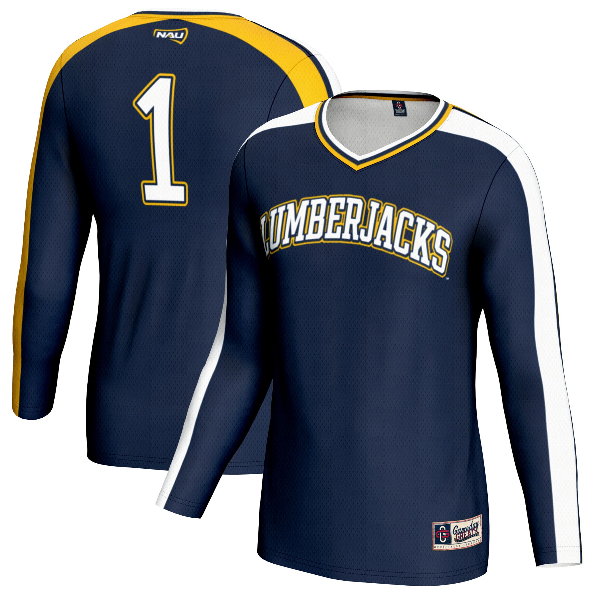 [DDG] Northern Arizona Lumberjacks GameDay Greats Unisex #1 Lightweight Volleyball Fashion Jersey - Navy