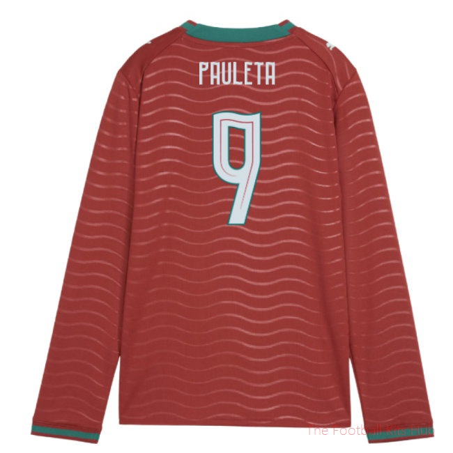 [LK] 2026/27 Portugal Long Sleeve Home Shirt (Kids) (Pauleta 9)