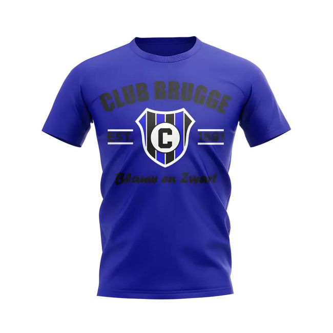 Official 2025-2026 Football Club T-shirt Blue With Retro Design