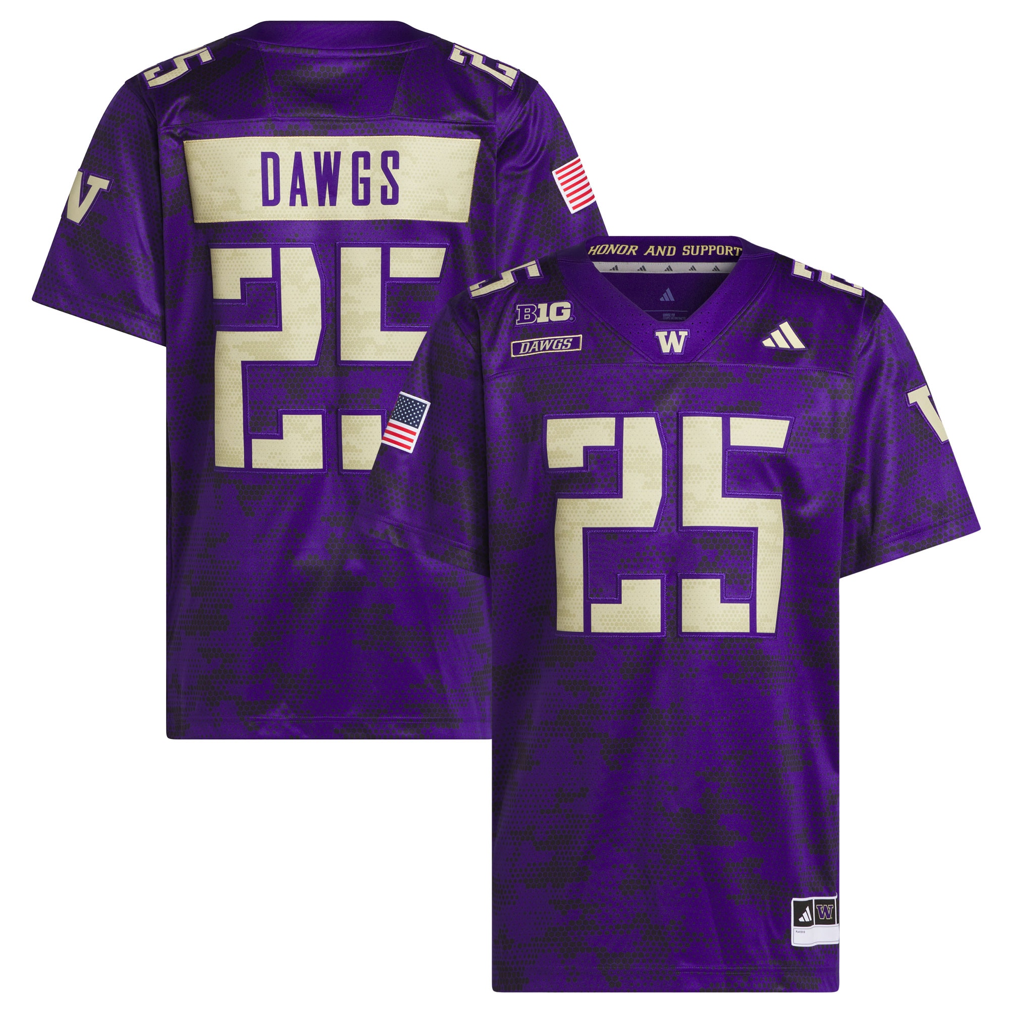 [NJP] Youth Washington Huskies Honor & Support Premier Strategy Jersey - Purple