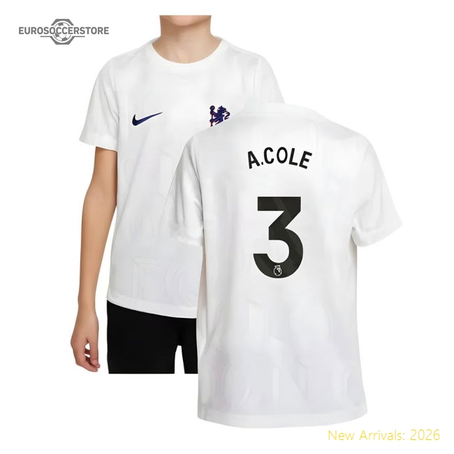 2025-2026 Chelsea Pre-Match Shirt (White) - Kids (A.Cole 3)