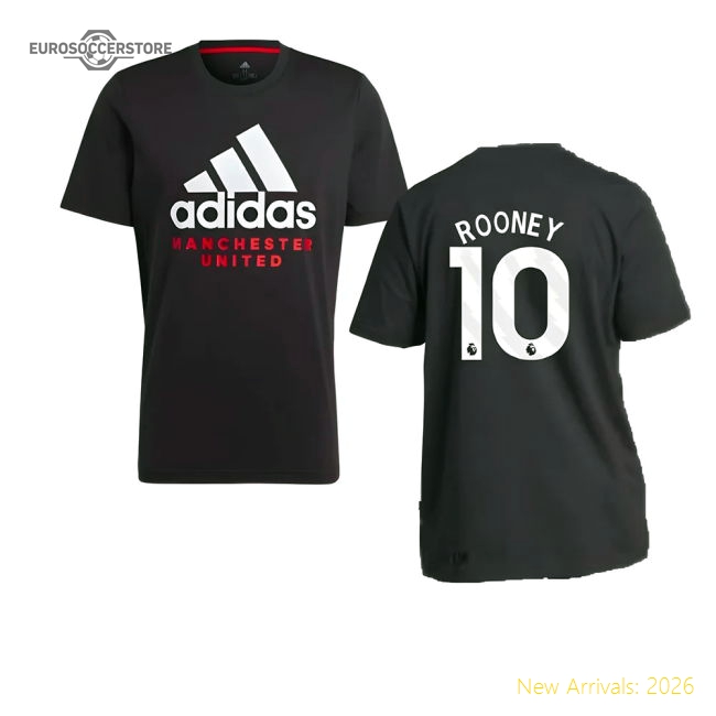 Top-Grade 2023-2024 Man Utd DNA Graphic Tee Black Rooney 10