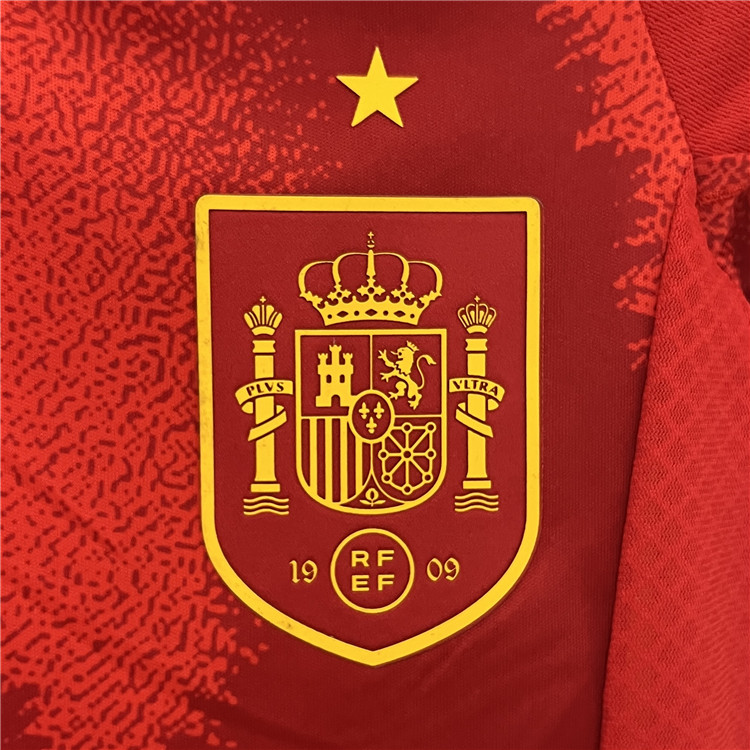 Premium Breathable Spain Euro 2024 Kids Home Kit ShirtShorts