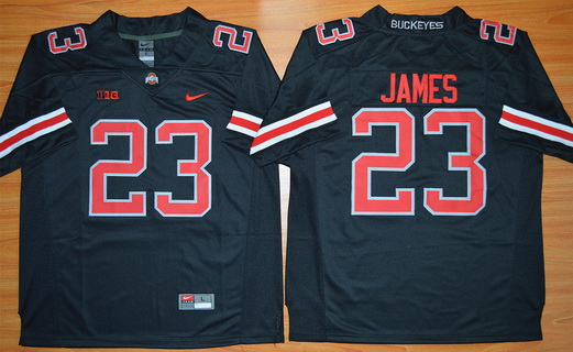 moisture wicking Men's OSU Ohio #23 Lebron James Black 2015 Jersey