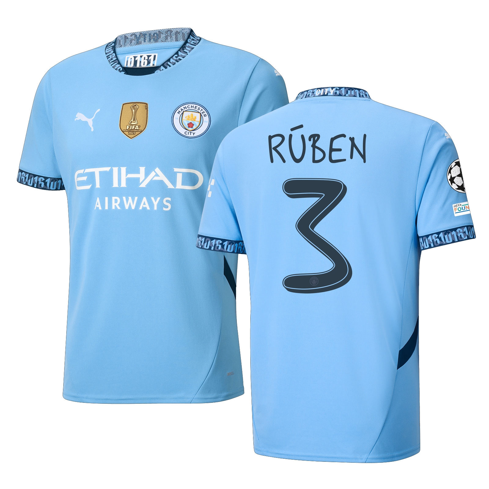 Manchester City Blue) 2024-2025 UCL Home Jersey – Authentic Shirt
