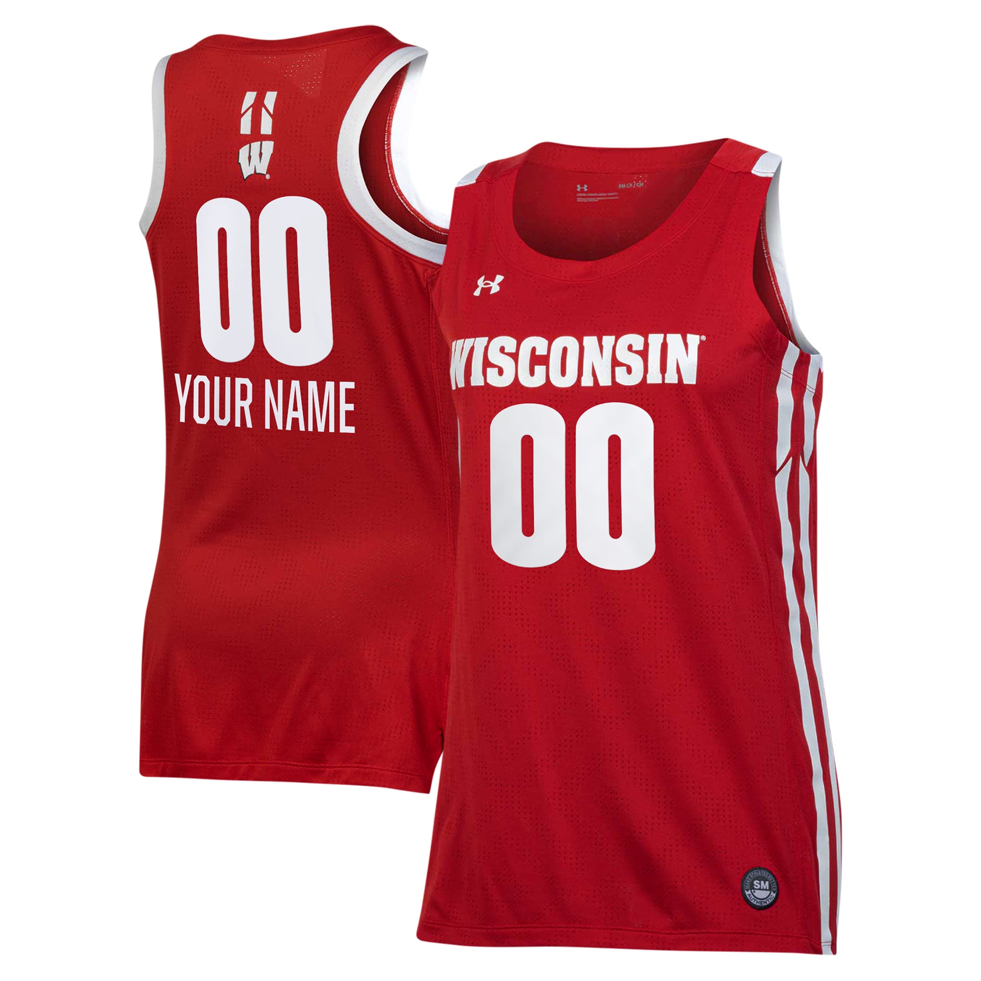 Wisconsin Badgers Under Armour Women's Custom Alternate Basketball Jersey - Red