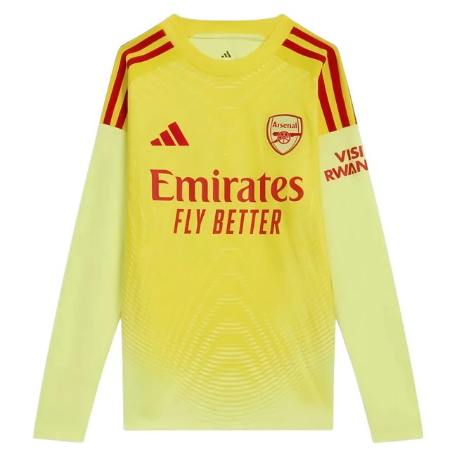 Arsenal 2025-2026 Home Soccer Jersey (Yellow) - Kids (Arrizabalaga ...
