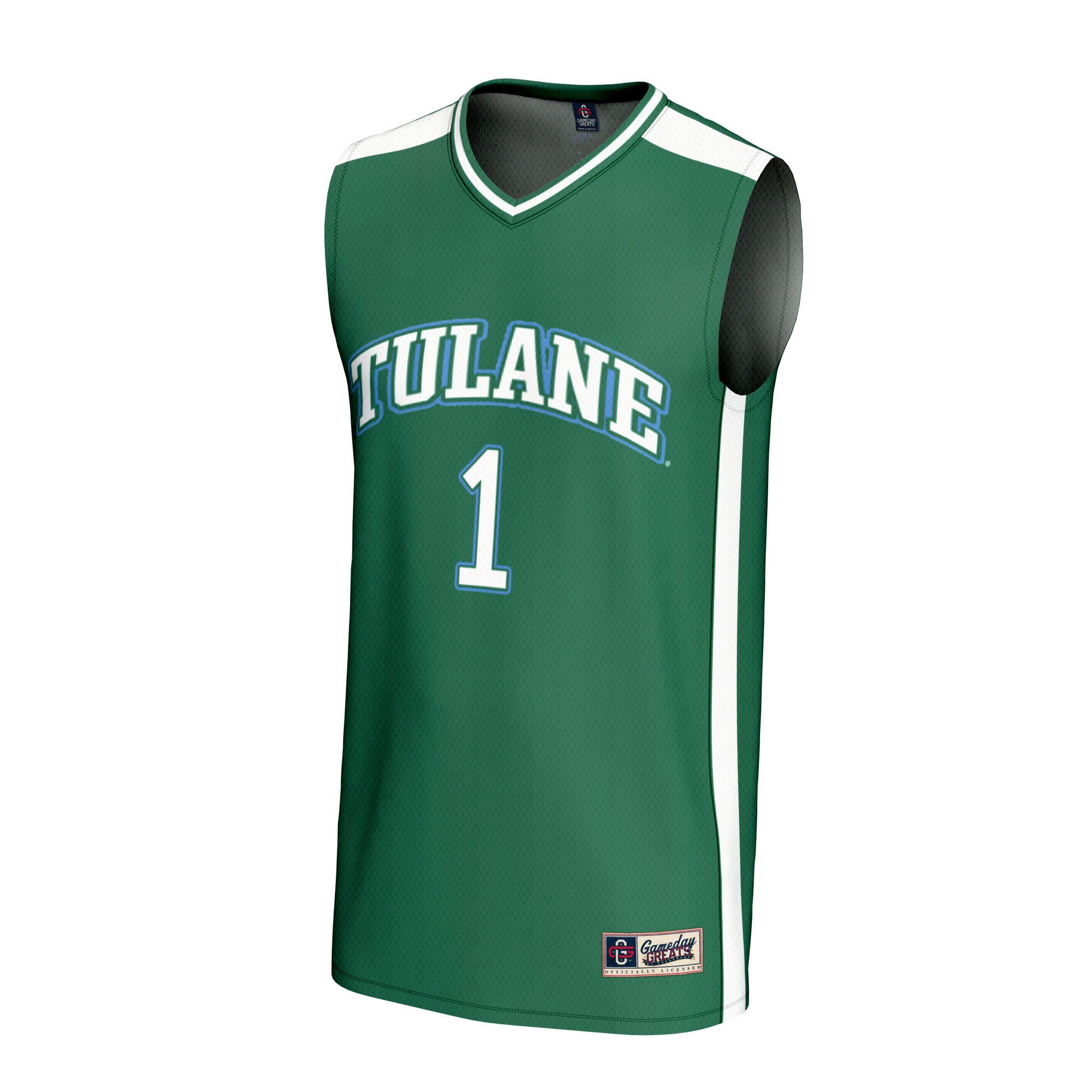 [DDG] Tulane Green Wave GameDay Greats Youth Lightweight Collegiate Basketball Fashion Jersey - Green
