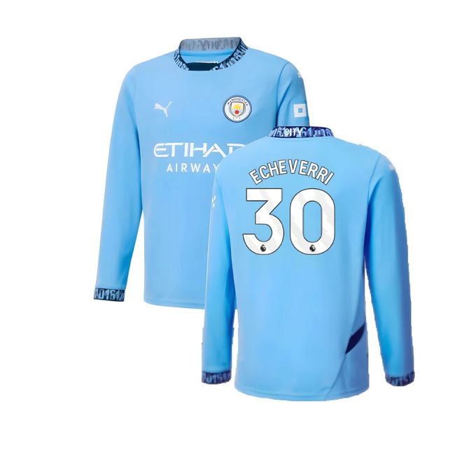 2024-2025 Man City Shirt (Kids) (Echeverri 30) (Kids) | Performance