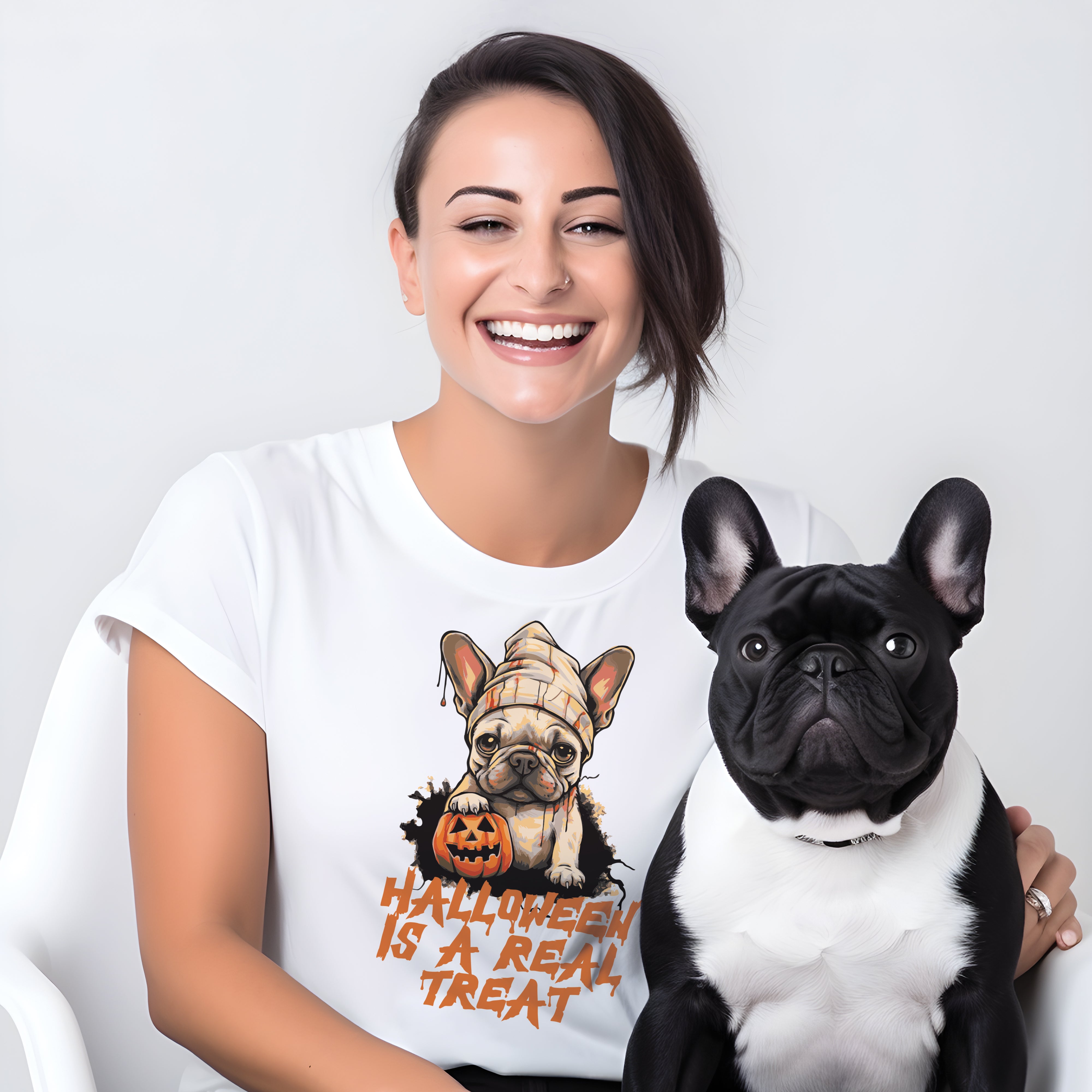 French Bulldog Chic Frenchie Halloween Unisex T Shirt Durable Dog Item