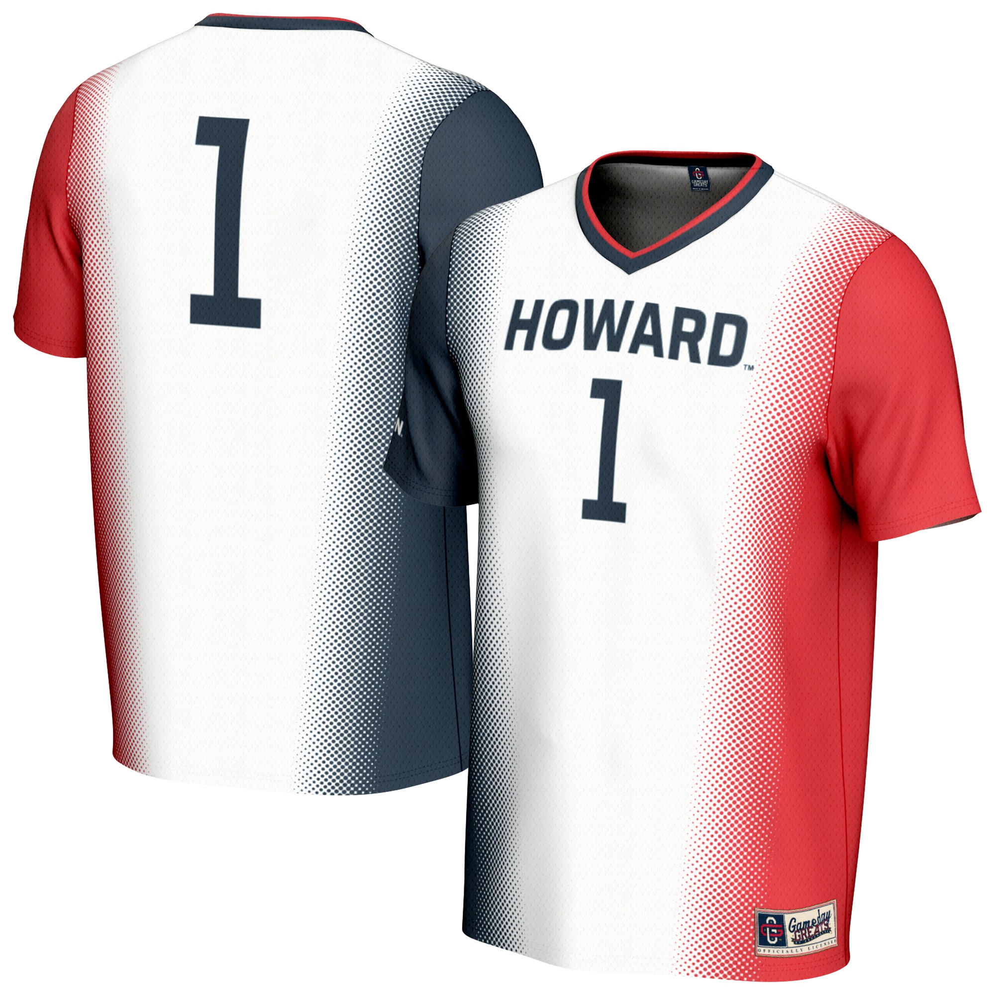 [LK] Howard Bison GameDay Greats Youth Lightweight Collegiate Soccer Fashion Jersey - White