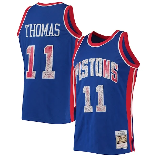 Isiah Thomas DET Swingman Jersey - genuine NBA - Blue workout
