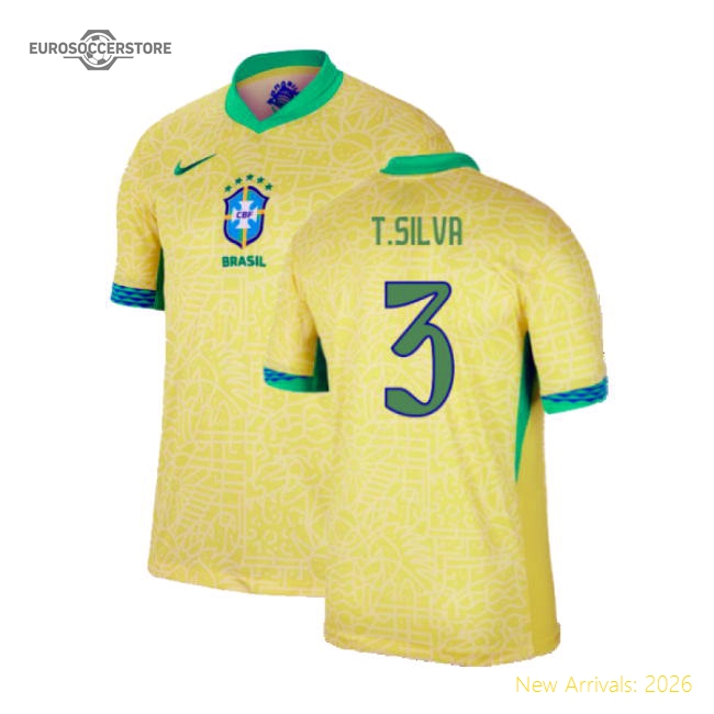 Brazil 2024 Home Jersey Shirt Football Fan Apparel Match Day Supporter Collection
