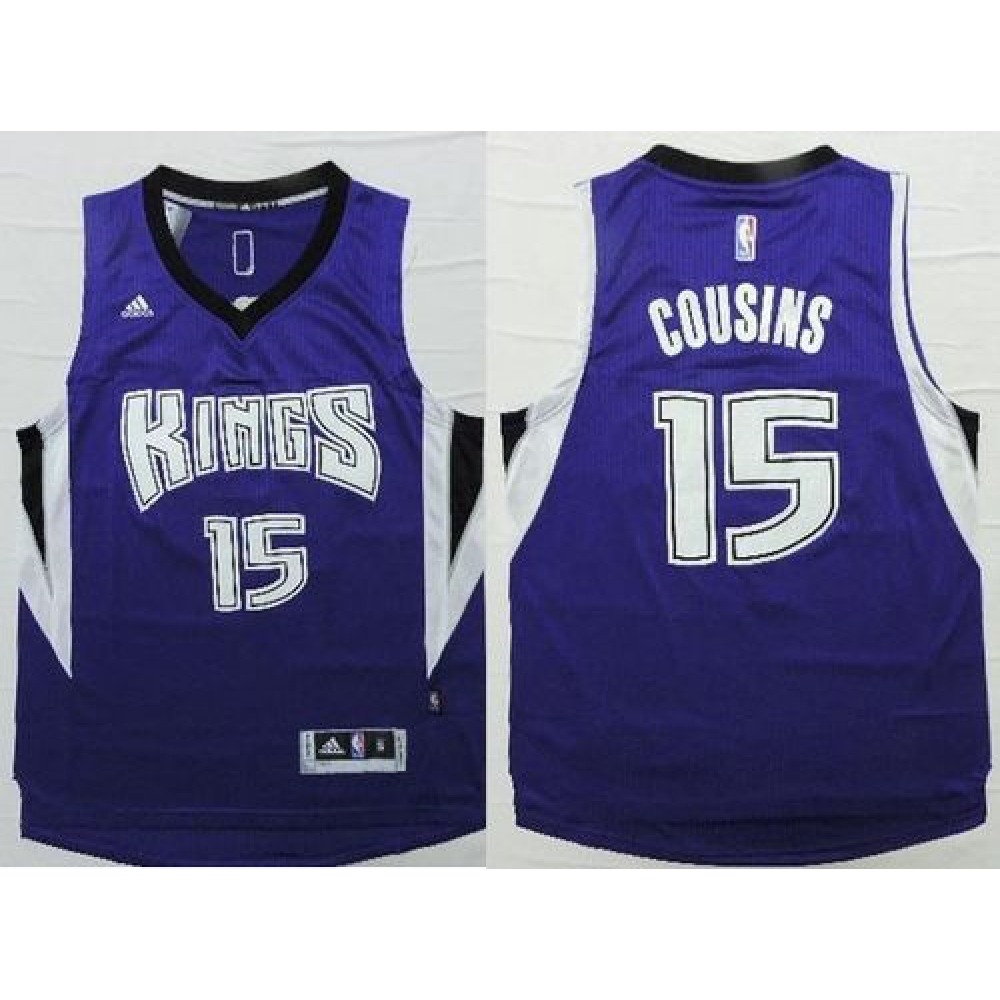 Kings #15 DeMarcus Cousins Purple Revolution 30 Stitched NBA Jersey