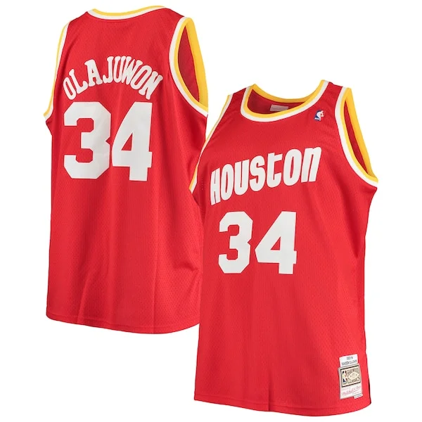 Hakeem Olajuwon HOU Swingman Jersey - authentic modern - Red