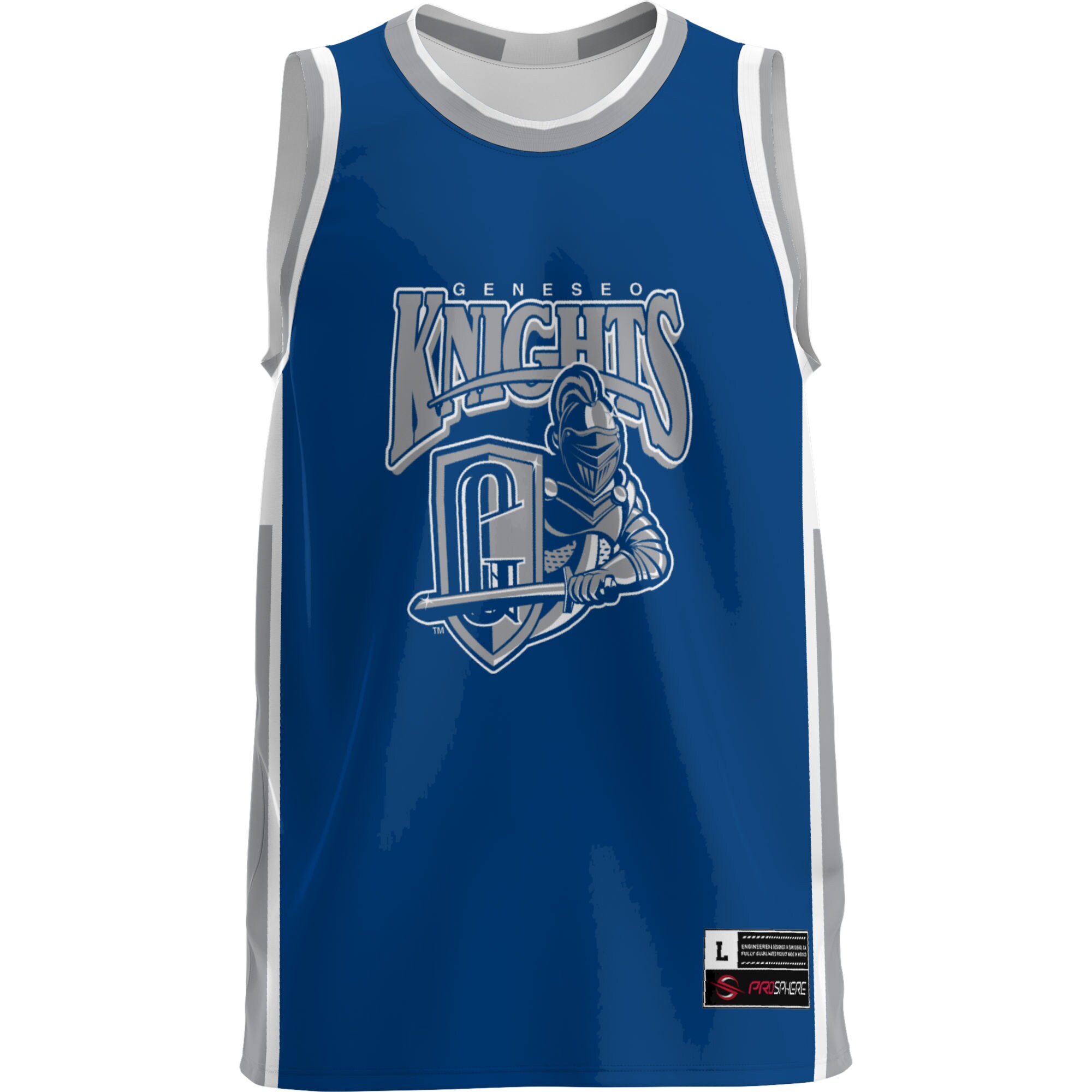 [NJP] SUNY Geneseo Knights GameDay Greats Lightweight Basketball Jersey - Blue