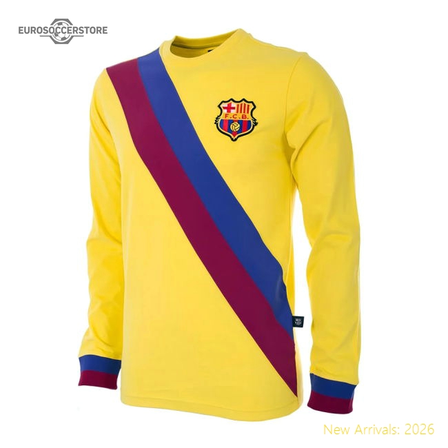 Fc Barcelona Away Kit 1974 - 75 Retro Football Shirt Match Replica