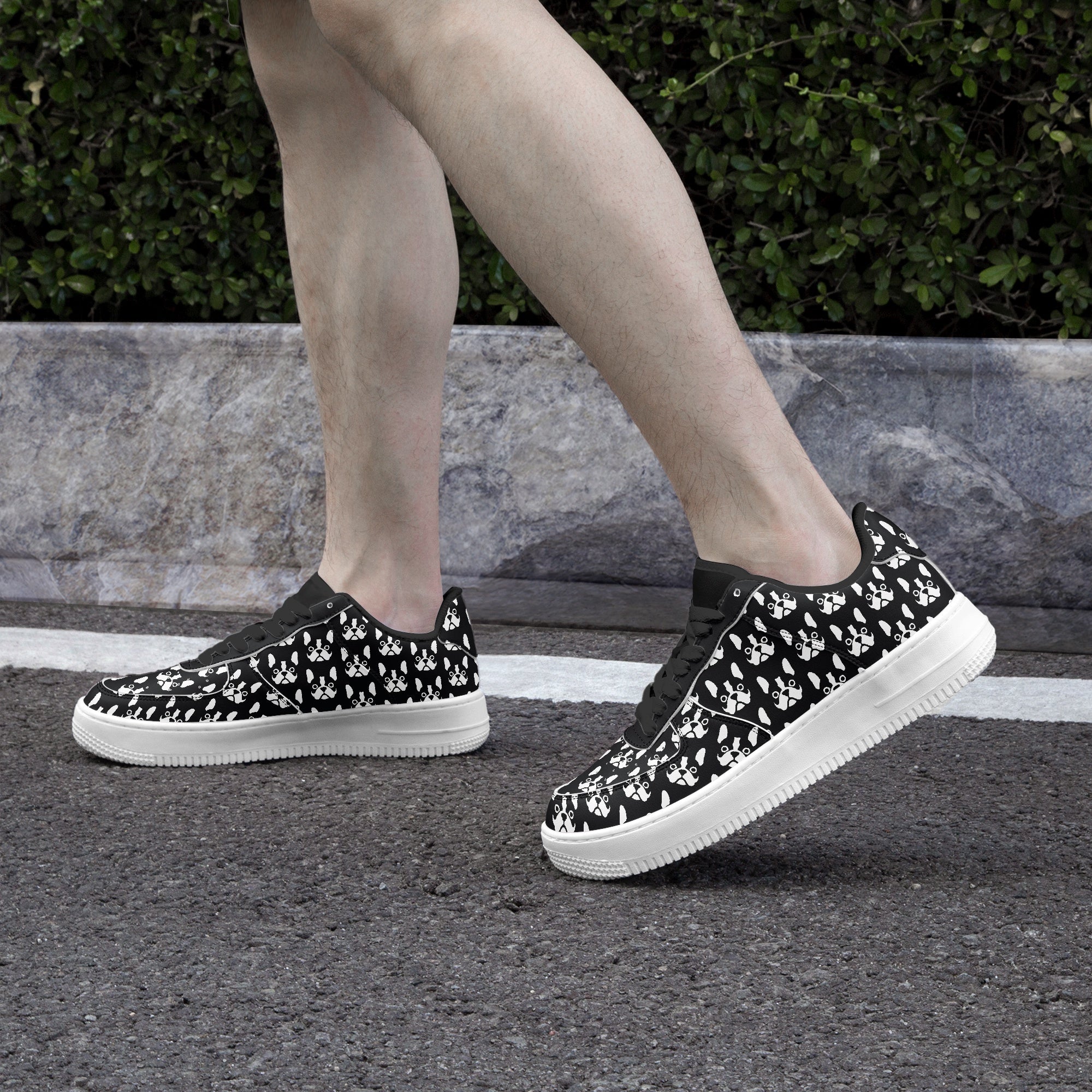 Blaze - Dog Owner Low-top Leather Sneakers Casual Wear | Trendy Style