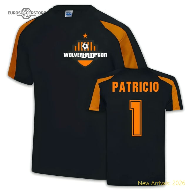 Rui Patricio Wolves Sports Training Jersey Black Fan Edition