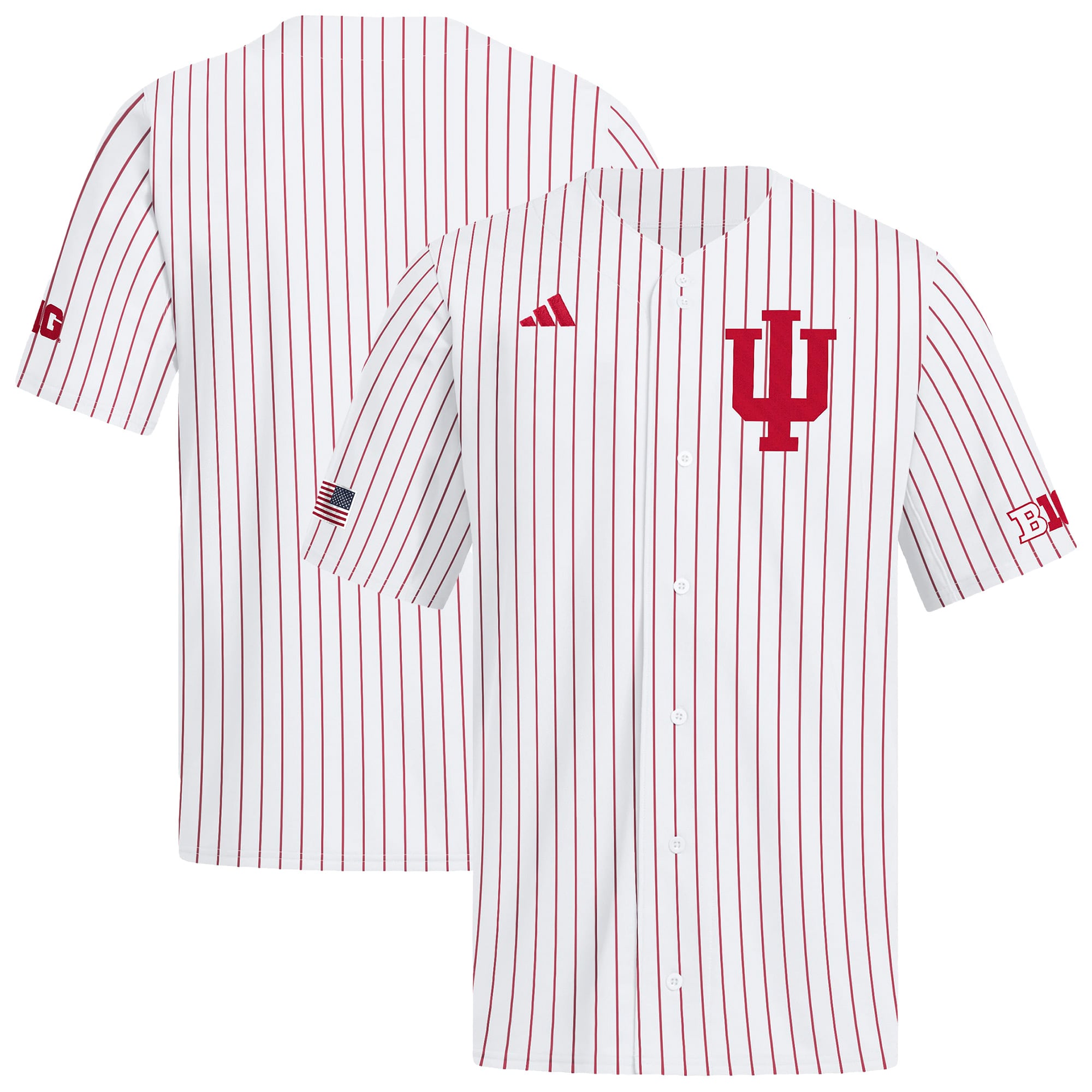 Indiana Hoosiers adidas Home Replica Baseball Jersey - White
