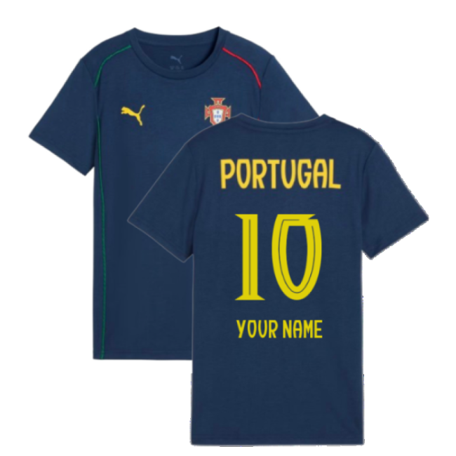 2025-2026 Portugal Casuals Tee (Persian Blue) - Kids (Your Name)