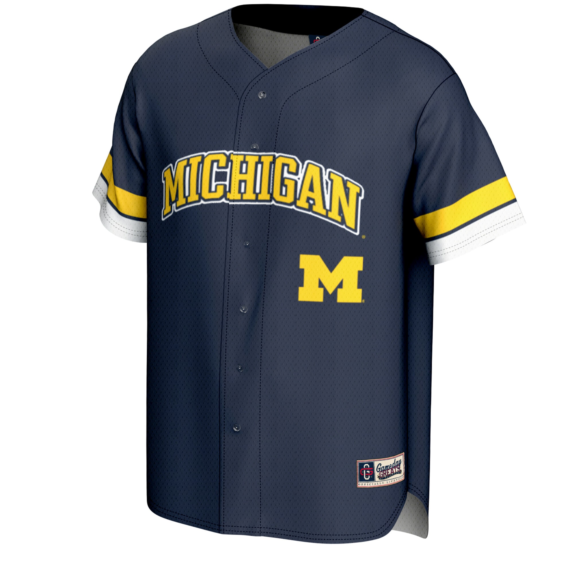 [DDG] Michigan Wolverines GameDay Greats Spirit Baseball Jersey - Navy