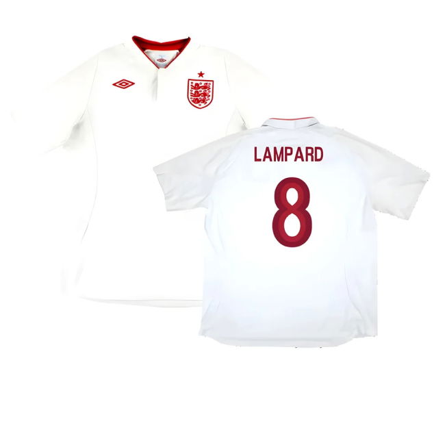 Lampard 8 Replica Quality England Home Supporter Shirt (Adults)