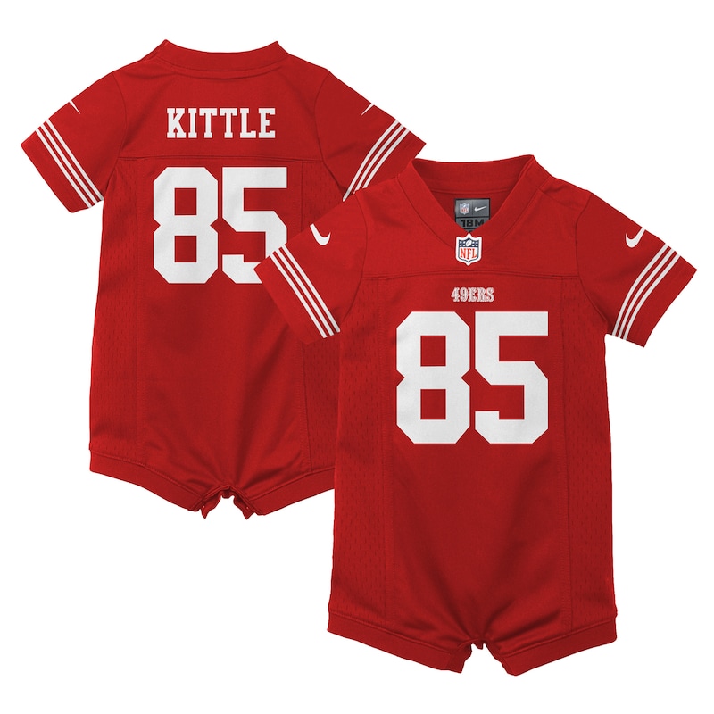 George Kittle San Francisco 49ers Nike Infant Romper Game Je...