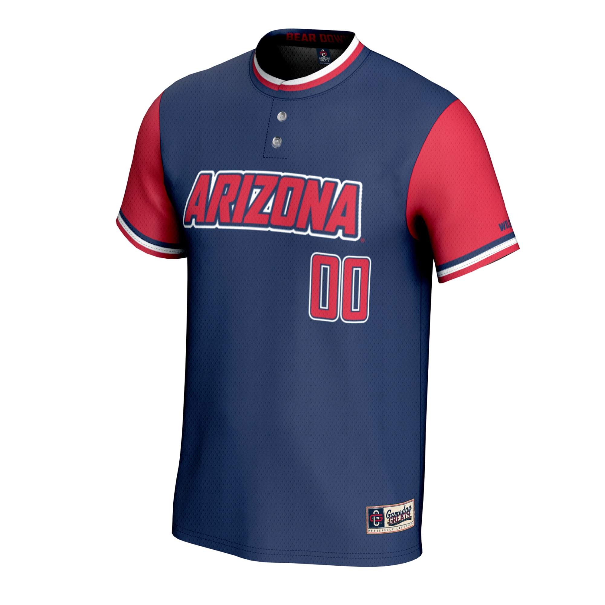 [NJP] Arizona Wildcats GameDay Greats Youth NIL Pick-A-Player Lightweight Collegiate Softball Fashion Jersey - Navy