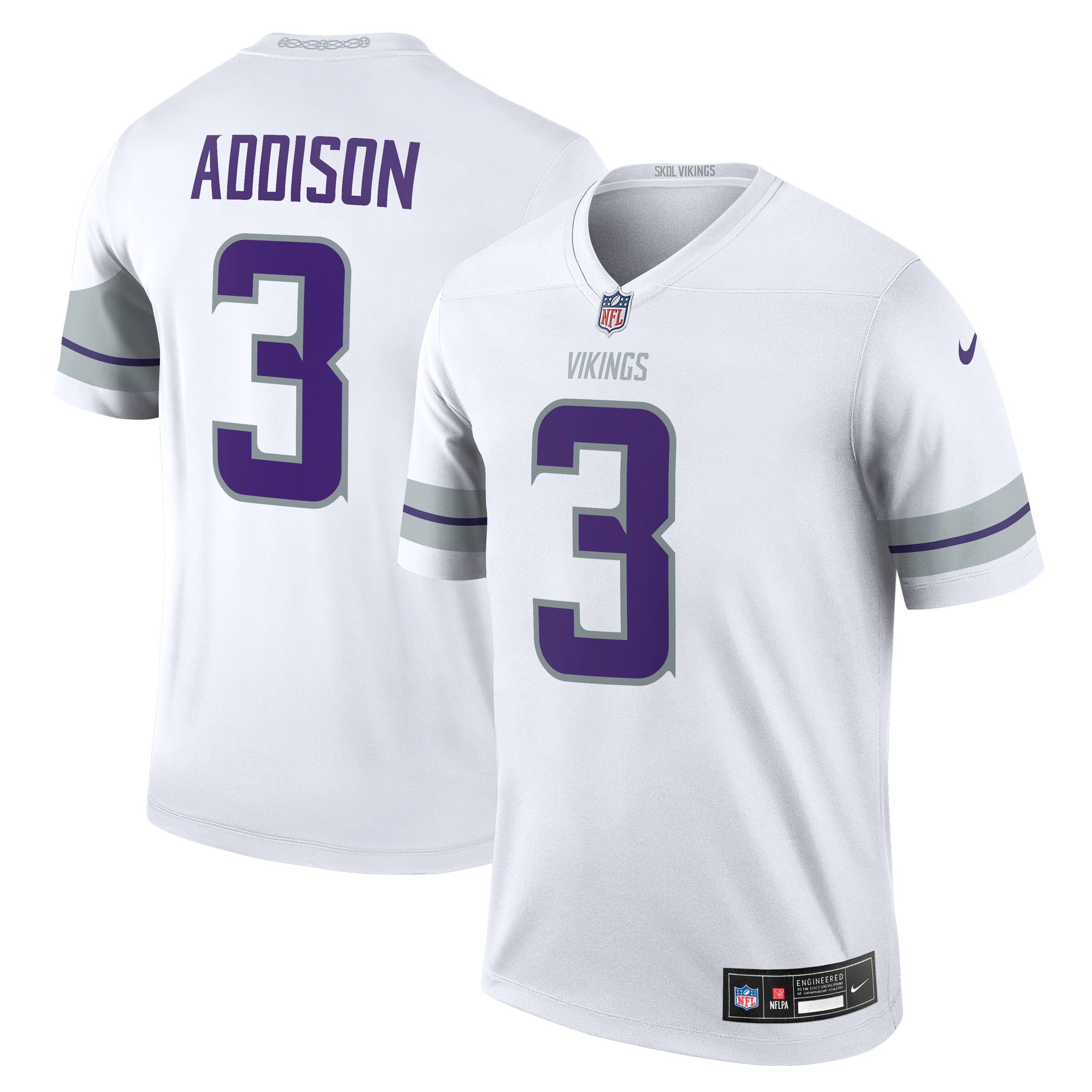 [LK] Jordan Addison Minnesota Vikings Legend Player Performance Jersey Top - White