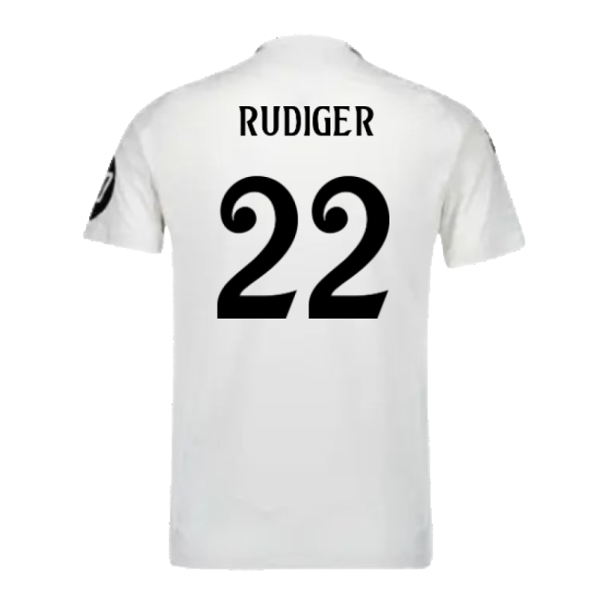 Supporter 2024-2025 Real Madrid Authentic Home Shirt (Rudiger 22)