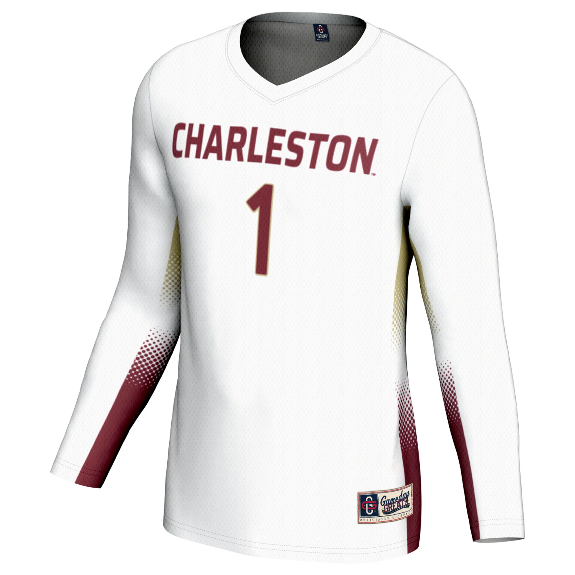 [DDG] Charleston Cougars GameDay Greats Unisex Lightweight Volleyball Jersey - White