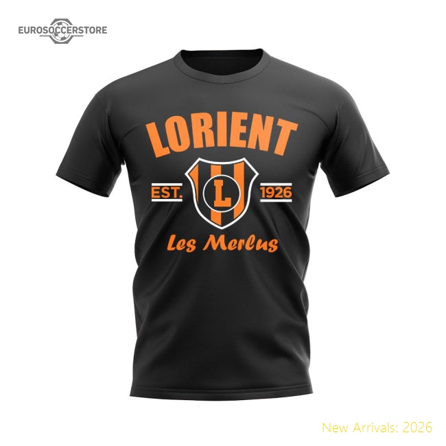 Popular Fan-Favorite Lorient Established Football T-Shirt (Black)