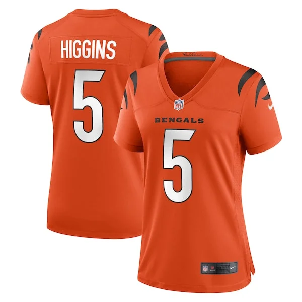 None Tee Higgins Game Jersey - Orange | NFL Player Jersey | NFL Footba
