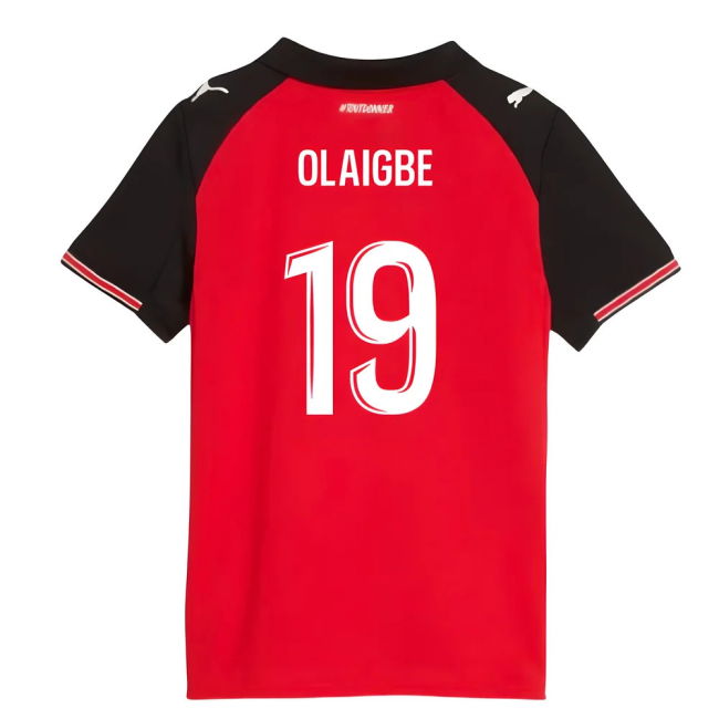 2025-2026 Stade Rennais Home Shirt (Kids) (Olaigbe 19)