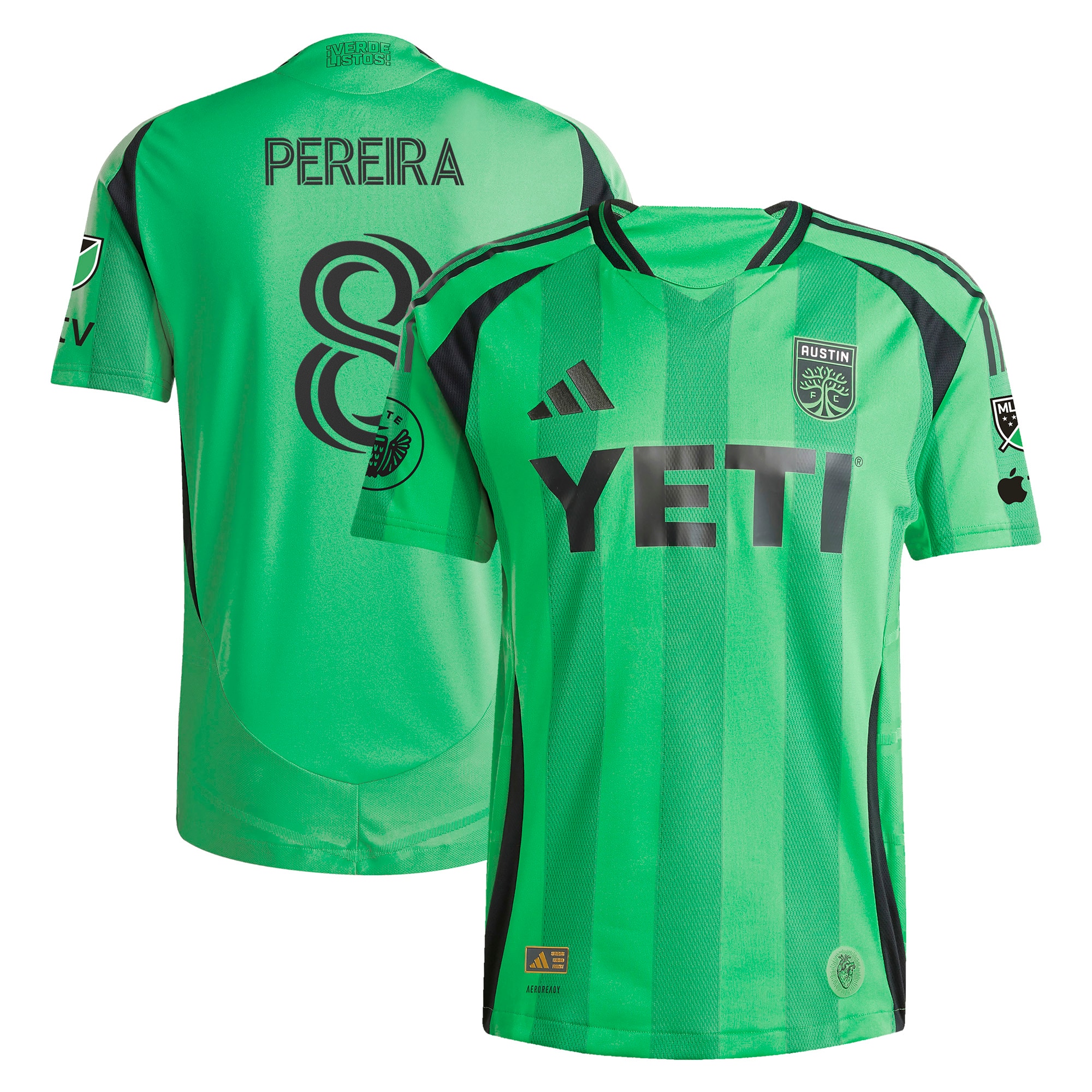 [JED] Women's Daniel Pereira Austin FC 2025 The Heartbeat Kit Authentic Player Jersey - Green