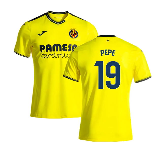 Camiseta Villarreal 2024-2025 Local Hombres - Oficial Con Pepe 19