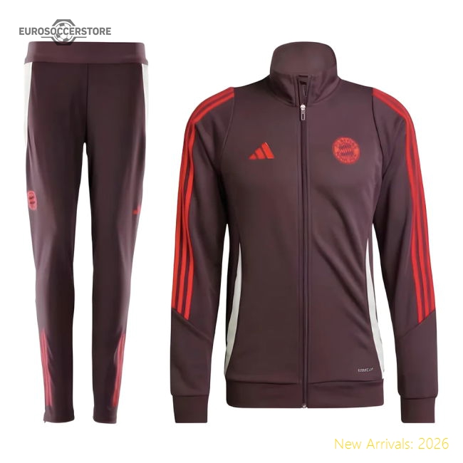 2024-2025 Bayern Munich Tracksuit (shadow Maroon) - Supporter Edition