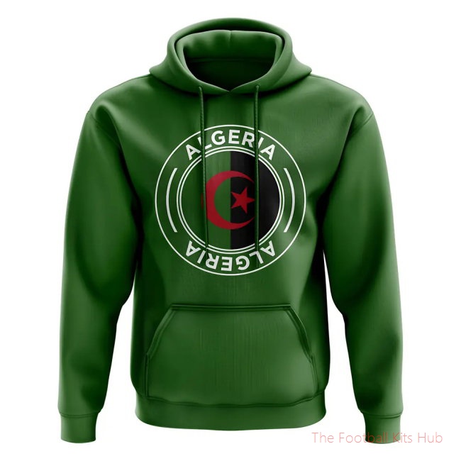 Men Algeria Football Badge Hoodie (Green)