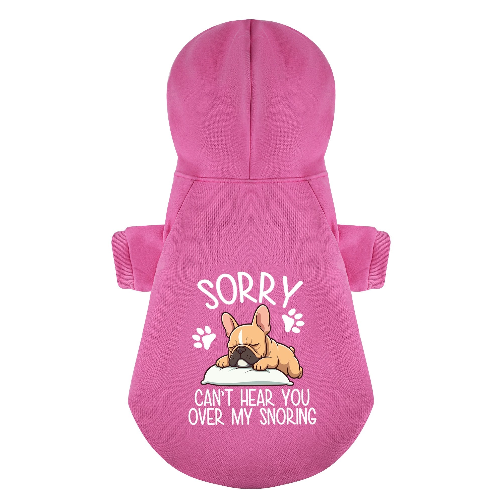 Sorry, can’t hear you over my snoring - Personalized French Bulldog Hoodies with Funny Quotes – Stylish, Cozy, and Premium 100% Cotton