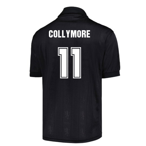[DDJ] Aston Villa Out Retro Shirt Black Apparel 1996 (Collymore 11)