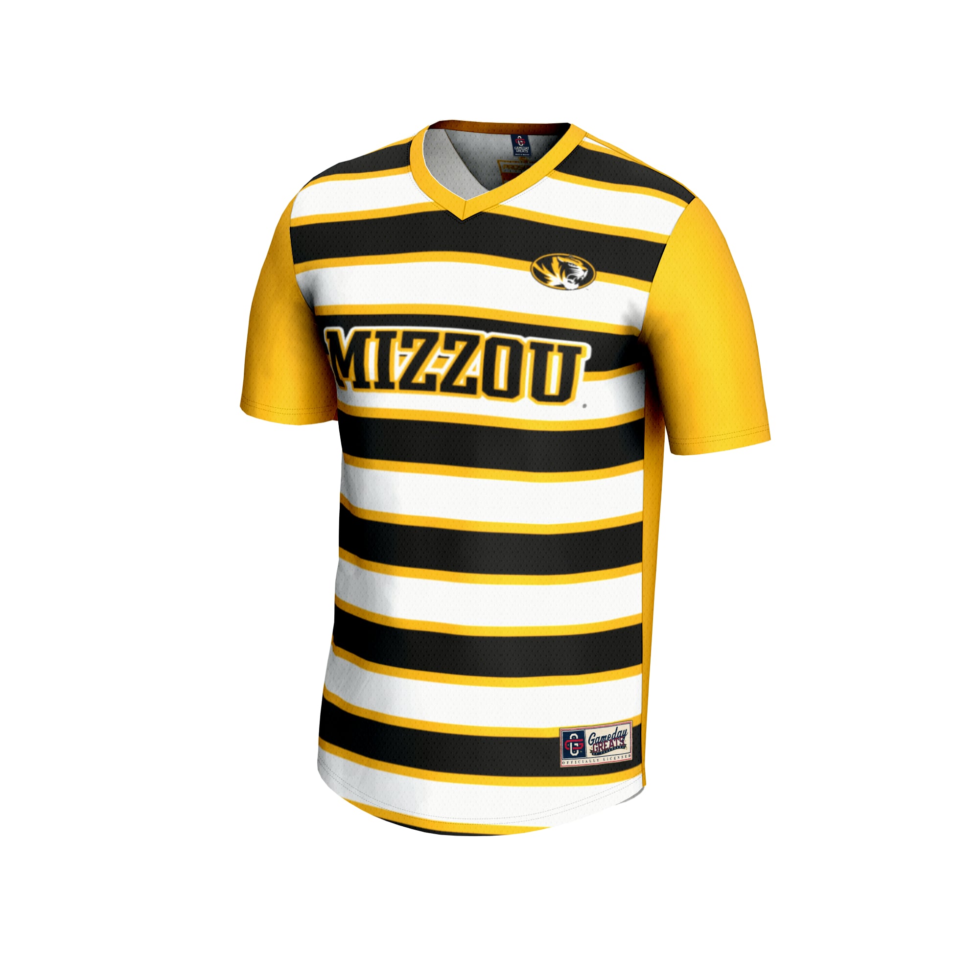 #1 Missouri Tigers GameDay Greats Unisex Lightweight Soccer Fashion Jersey - Gold