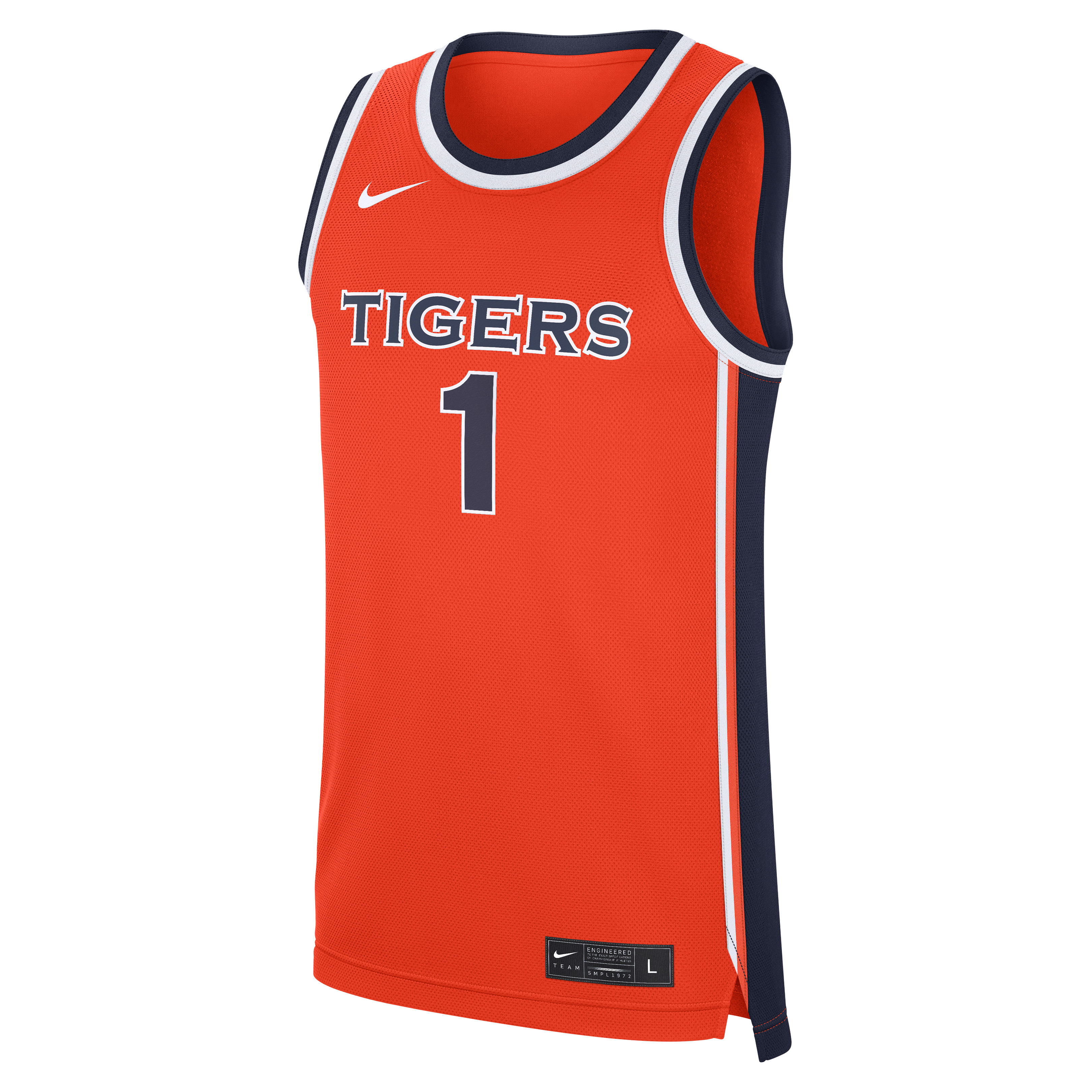 Auburn Tigers Nike #1 Alternate War Eagle Replica Basketball Jersey - Orange