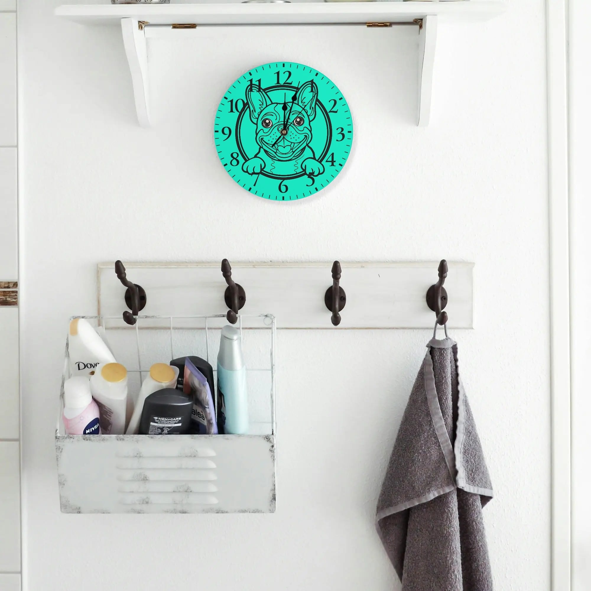 French Bulldog Nala Frameless Wall Clock Essential Dog Supply