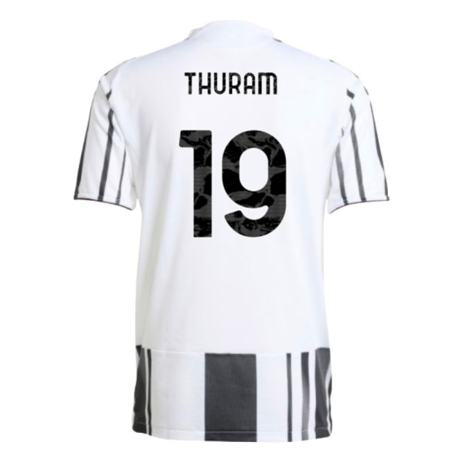 2025-2026 Juventus Home Shirt (Thuram 19) Moisture Wicking