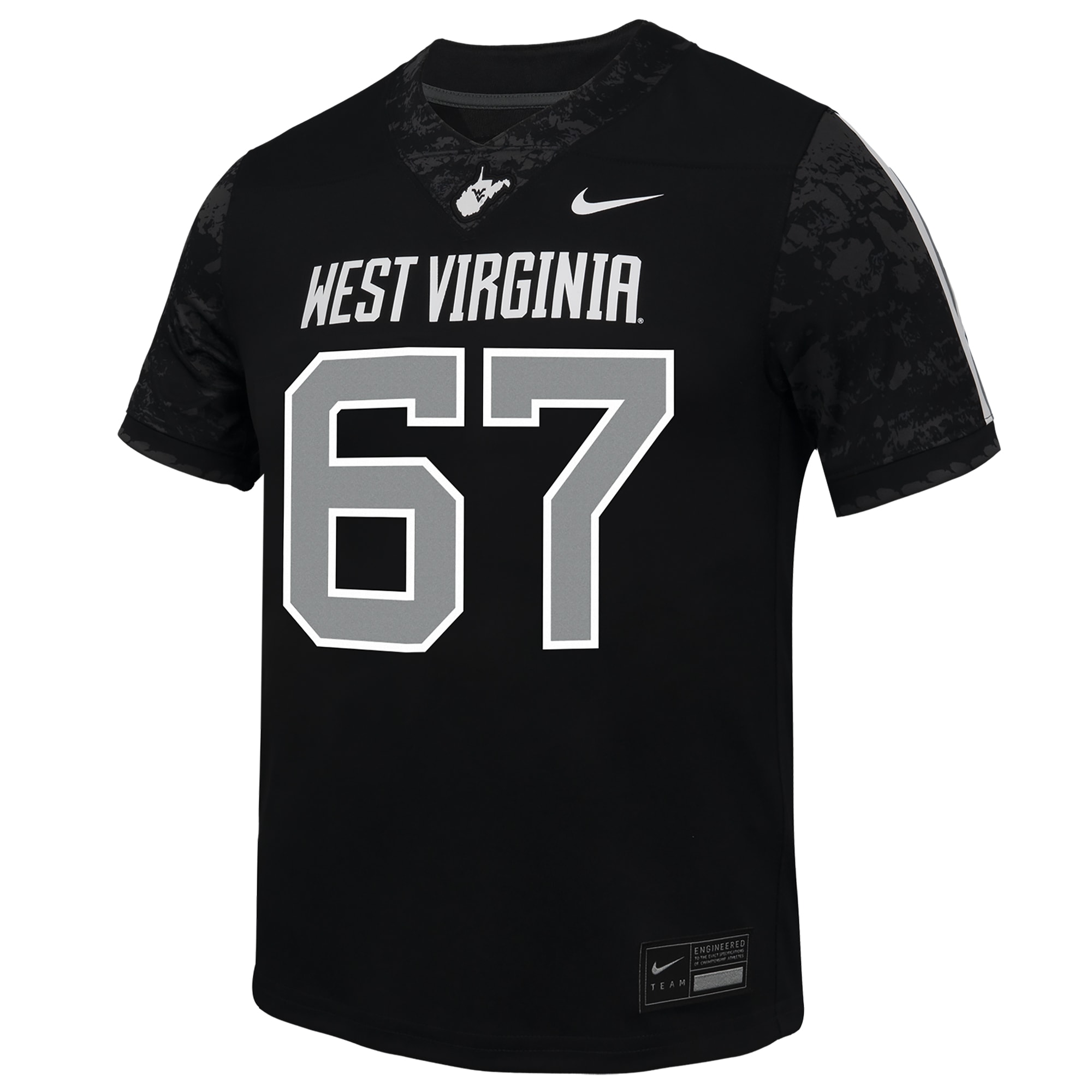 [DDG] West Virginia Mountaineers Youth Untouchable Replica Game Jersey - Black